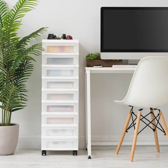IRIS 9-Drawer Storage Cart With Organizer Top